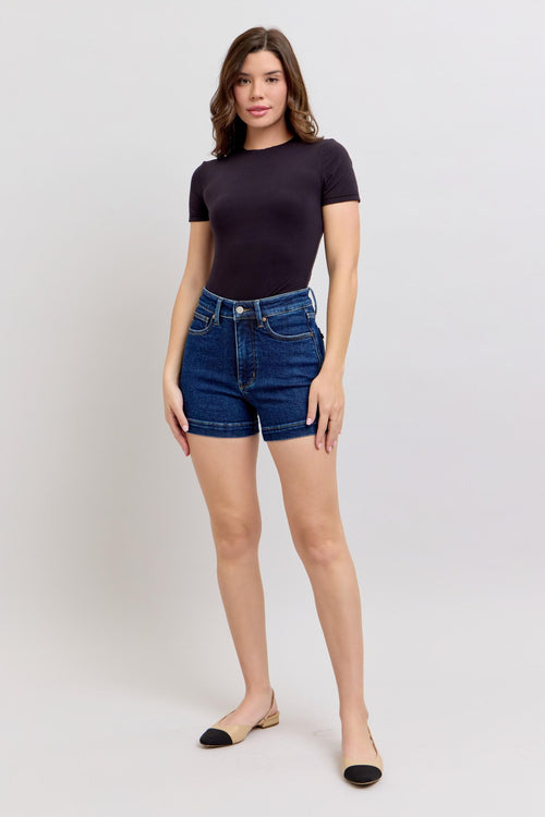 Sana Judy Blue Shorts (Dark Wash)