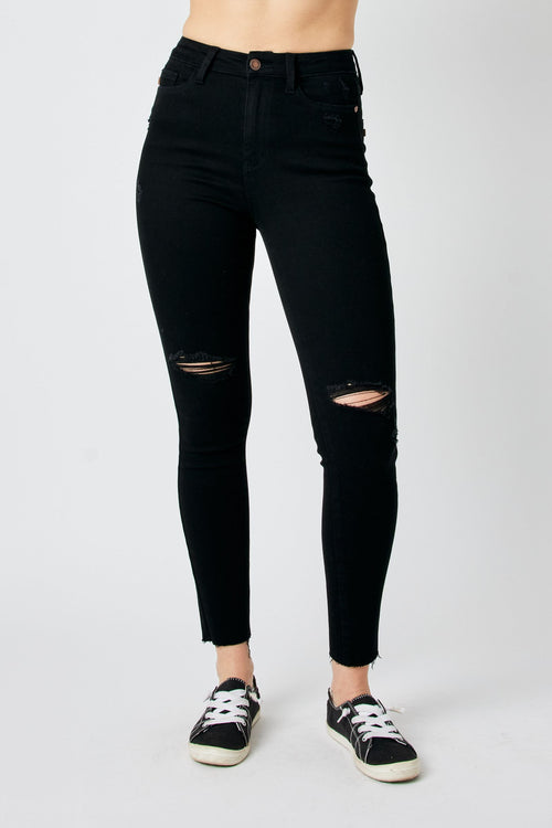 Leah Judy Blue Skinny Jeans (Black)