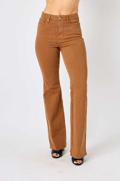 Korin Judy Blue Tummy Control Flare Jeans (Brown)