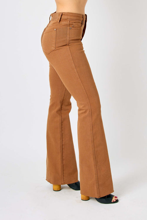 Korin Judy Blue Tummy Control Flare Jeans (Brown)