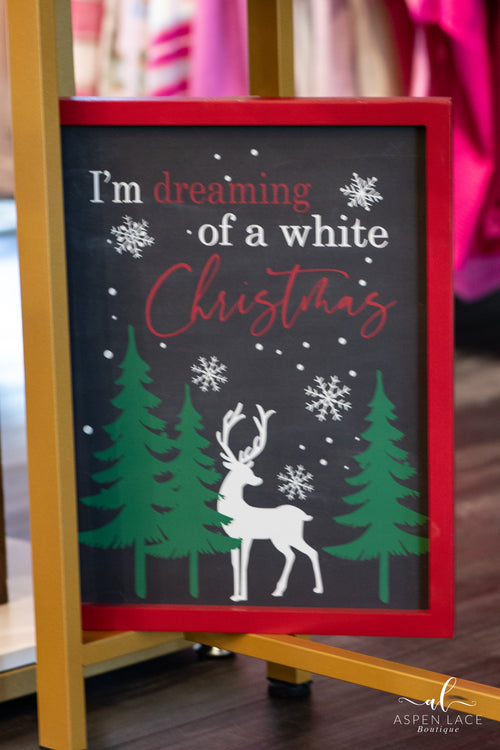 Wood Framed Christmas Wall Sign