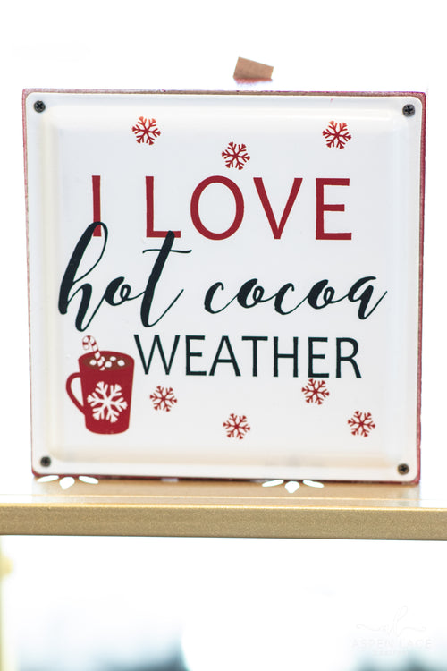 Wood Framed Enamel Tabletop/Wall Sign