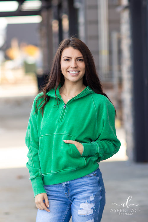 Easy Does It Pullover (Green)