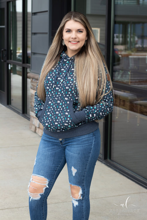 Wanakome Crystal Hoodie (Navy Trees)