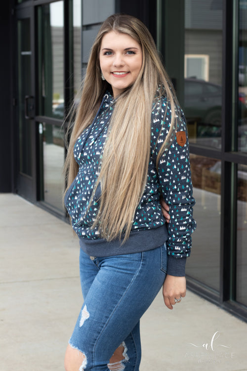 Wanakome Crystal Hoodie (Navy Trees)