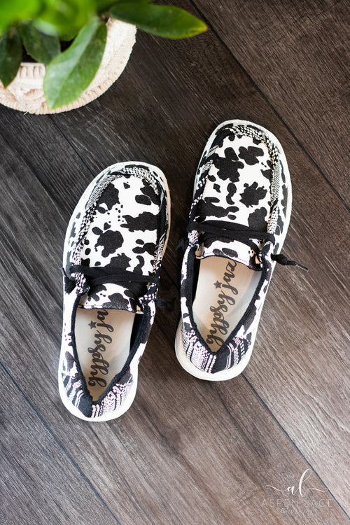 *Outlet* Meadows Slip Ons (Black Cow)