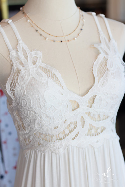 Savannah Maxi Dress (Off White)