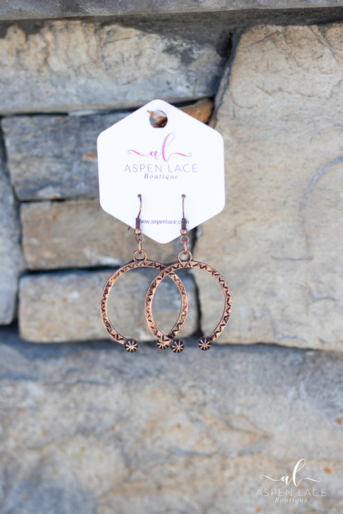 Amaya Motif Earrings (Bronze)