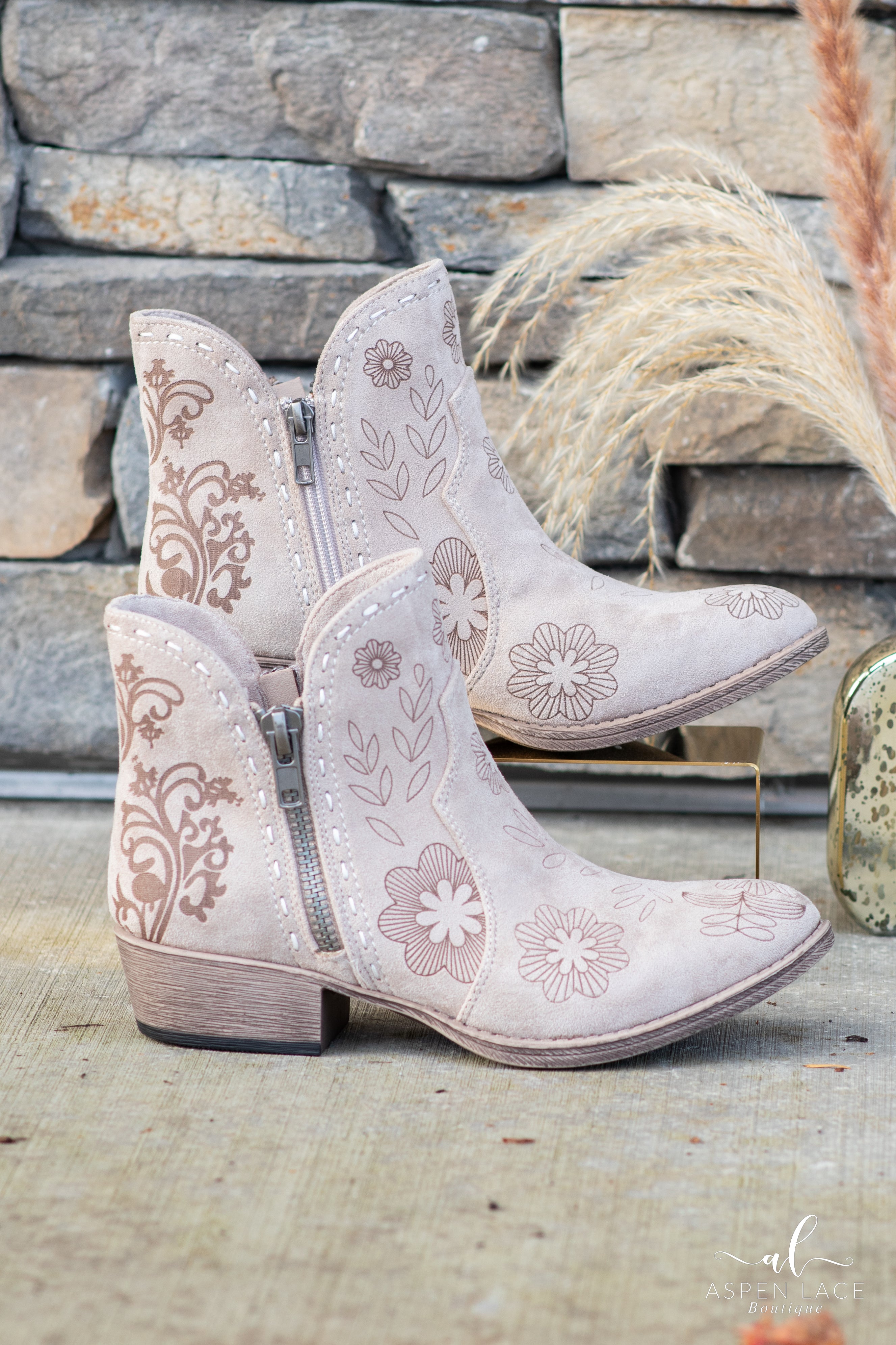 Very G Drift Booties (Light Grey) - Main Image