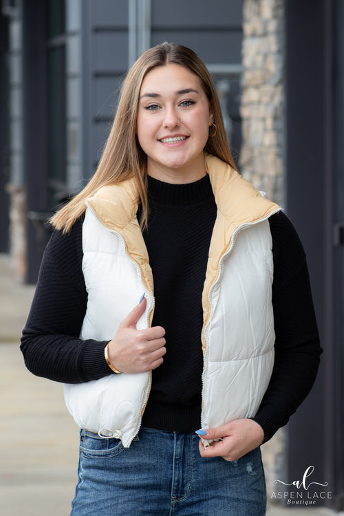 Amy Reversible Vest (Ivory)