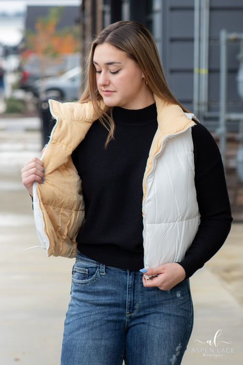 Amy Reversible Vest (Ivory)