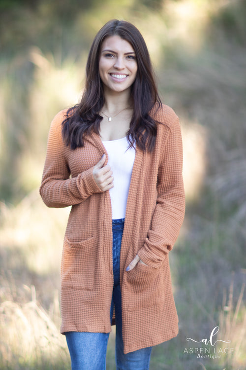 Bonnie Waffle Cardigan (Multiple Colors)