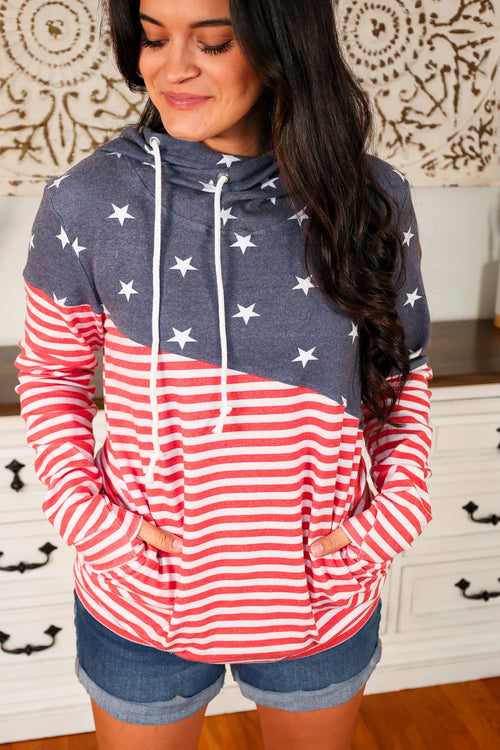 *Outlet* Stars & Stripes Ashley Hoodie (Navy)