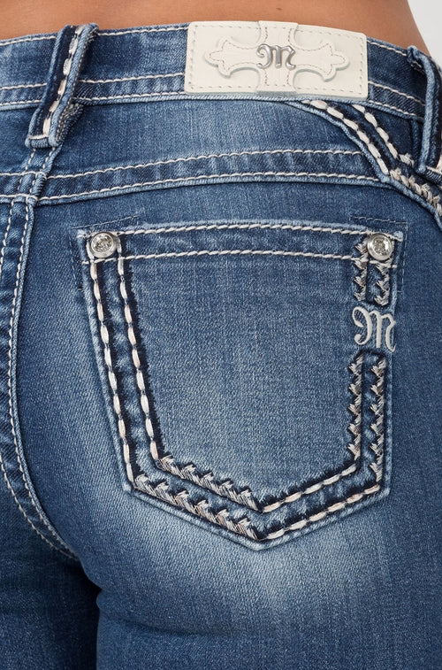 Miss Me Outline Stitch Bootcut Jeans