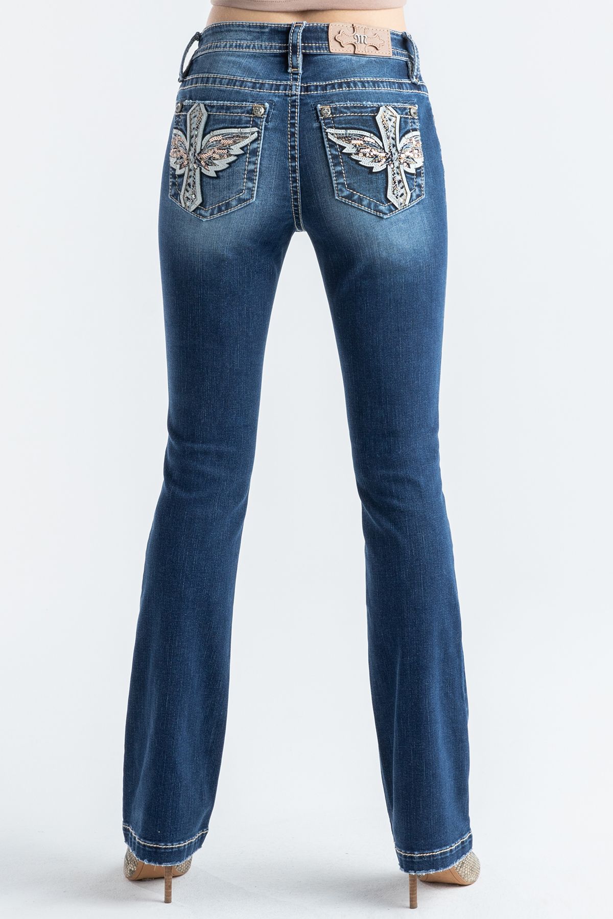 Miss Me Cross Wing Bootcut Jeans