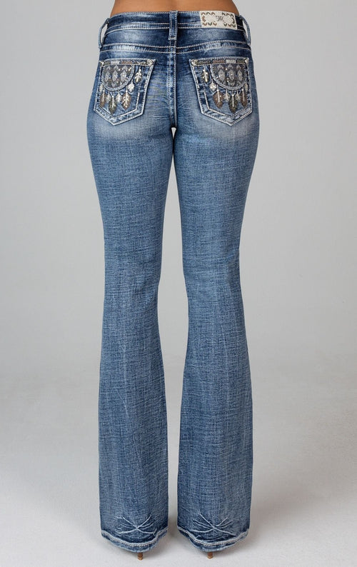 Miss Me Fall Dream Catcher Bootcut Jeans