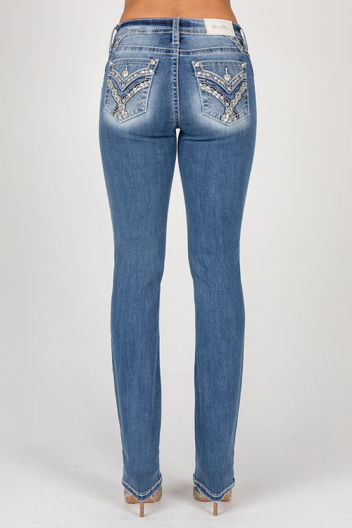 Miss Me Diamond Straight Leg Jeans