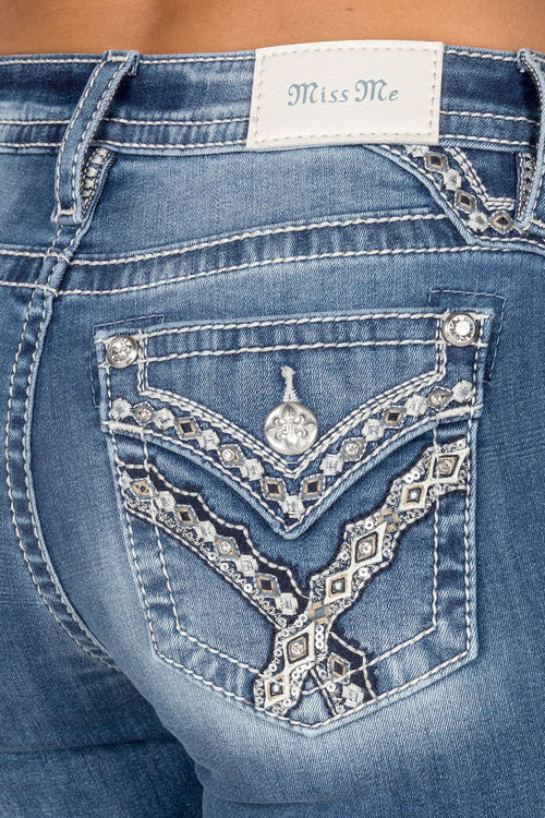 Miss Me Diamond Straight Leg Jeans