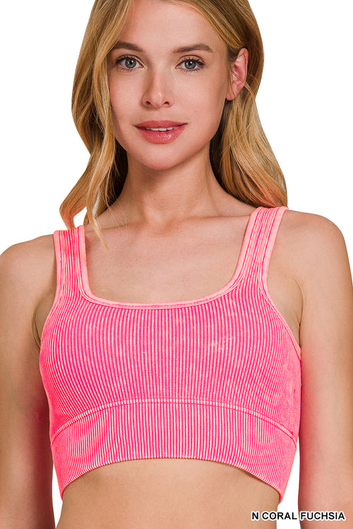 Ashley Bralette (Neon Coral Fuchsia)