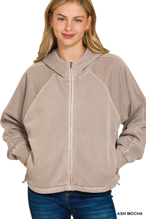 Emily Zip Up Hoodie (Ash Mocha)