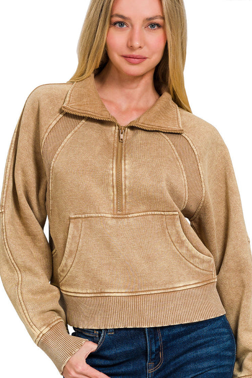 Tanny HalfZip (Deep Camel)