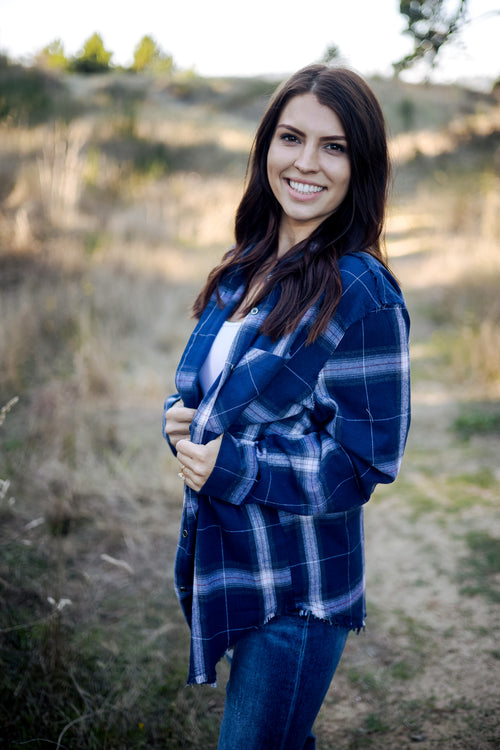 Celine Flannel (Navy)