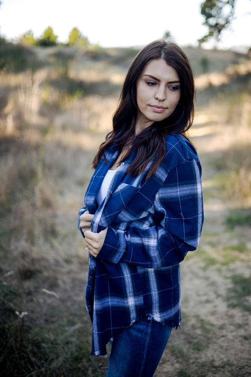 Celine Flannel (Navy)