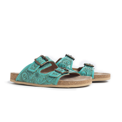 Aurora Mia Hand Tooled Sandals