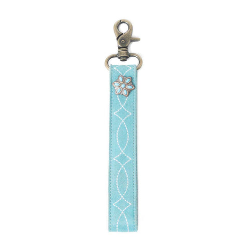 Rodeo Rose Key Fob (Turquoise)