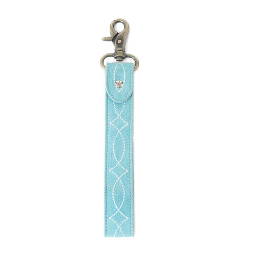 Rodeo Rose Key Fob (Turquoise)