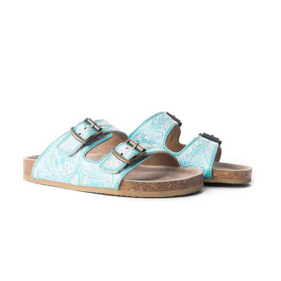 Turquoise Trail Embossed Sandals