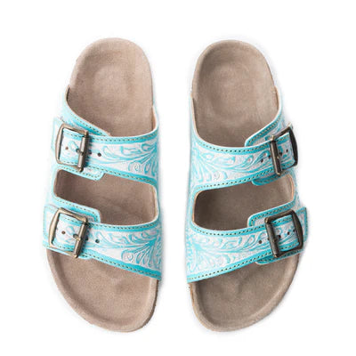Turquoise Trail Embossed Sandals