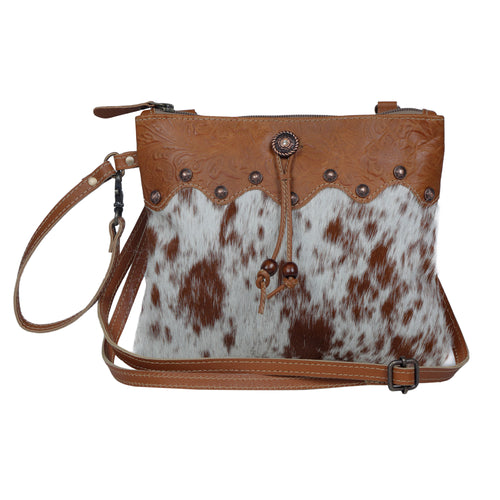 Ornate Brown Leather Bag