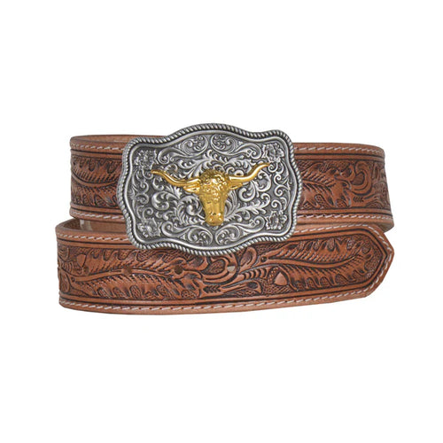 Frenzy Tooled Leather Belt