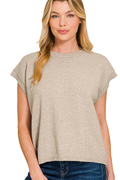May Sweater Top (Heather Mocha)