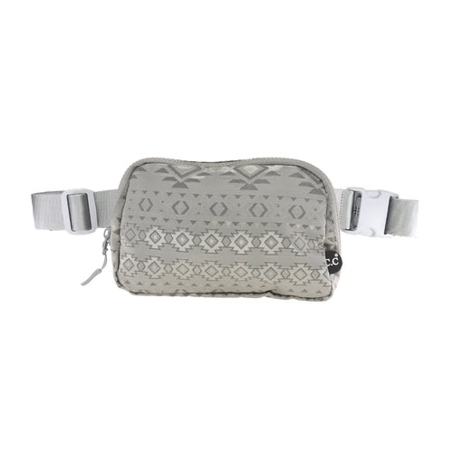 Southwest Pattern CC Belt Bag (Light Grey)