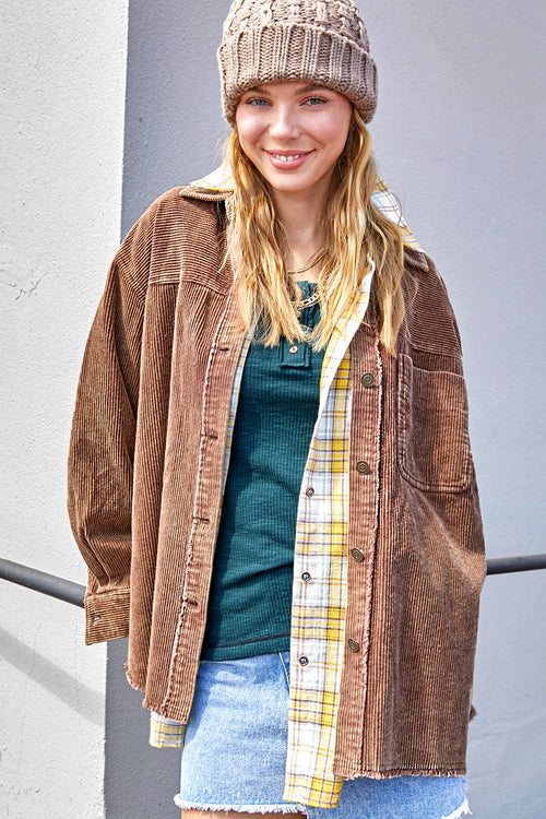 Mina Corduroy Jacket (Coffee)