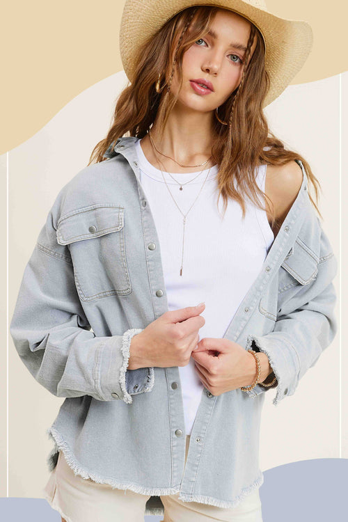 Jessie Denim Top (Sky)