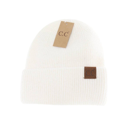 Ribbed Double Cuff CC Beanie (Multiple Colors)