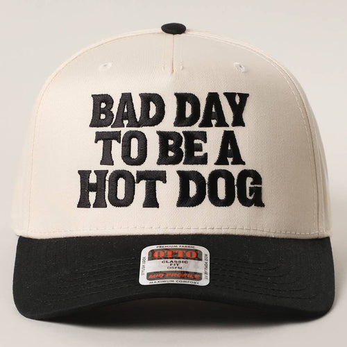Bad Day To Be A Hot Dog Trucker Hat (Black)