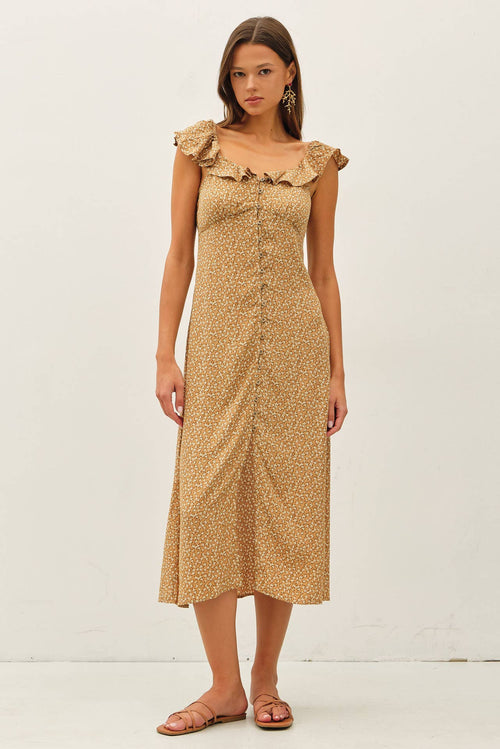 Briella Midi Dress (Mocha)