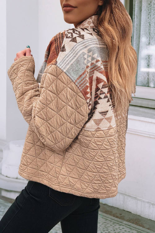 Quilted Western Jacket (Beige)