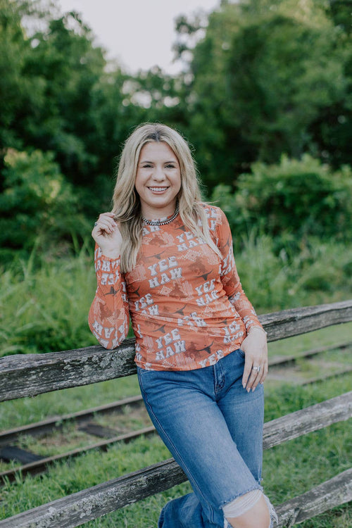 Longhorn Mesh Top (Rust)