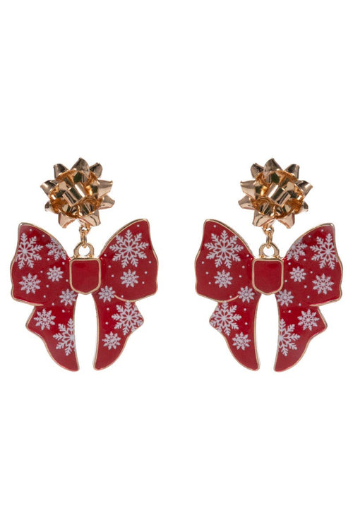 Gold Bow Stud Earrings