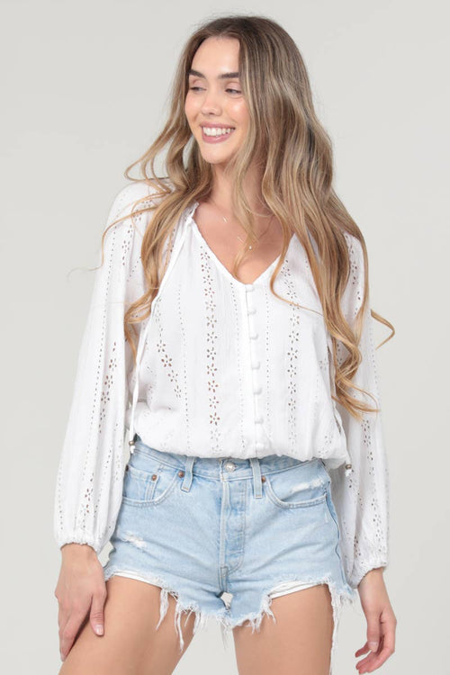 Cassidy Eyelet Top (White)