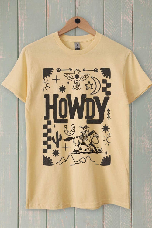 Howdy Cowboy Tshirt (Yellow Haze)