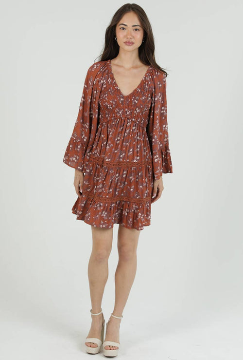 Marla Fall Dress (Rust)