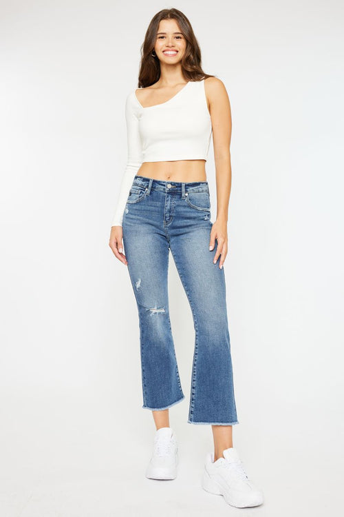 Wren Cropped Bootcut KanCan Jeans (Dark Wash)