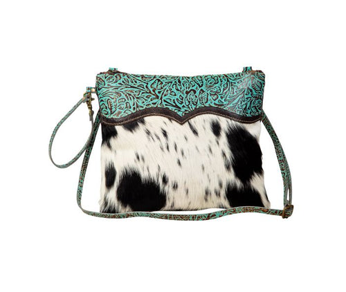 *Outlet* Zapata Leather & Hairon Bag