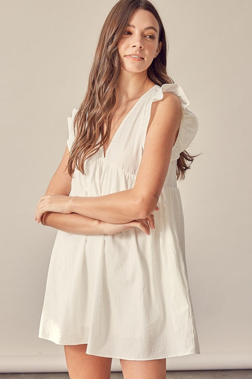 *Online Exclusive* Babydoll Dress (White)